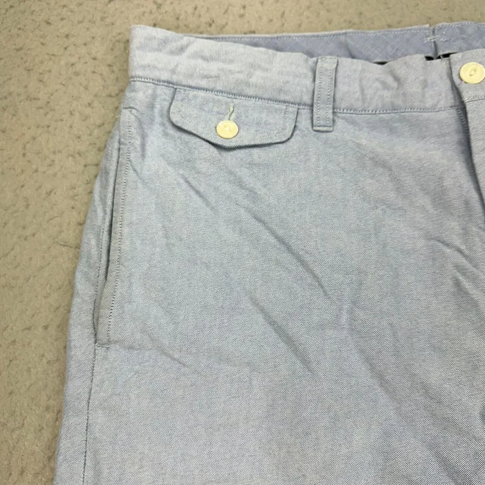 Polo Ralph Lauren Chino Shorts Mens 33 Chambray Light Blue Classic Fit 9